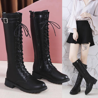 Boots Fall Winter Women's Boots Lace Up Women's Boots High Heel Martin Boots Boots