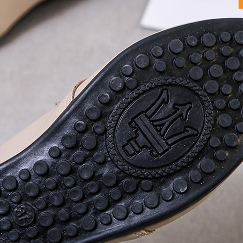 Women's Flat Shoes Solid Color Spring and Autumn Single Shoes Lace Up Casual Non-slip Women's Shoes