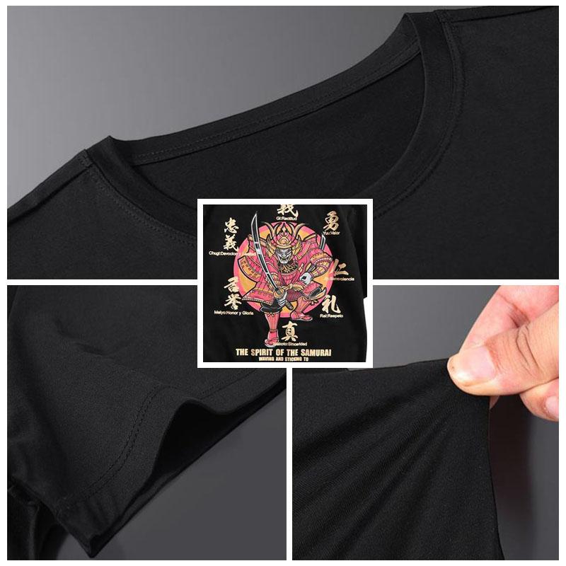 Summer Men T-shirt Chinese Harajuku Trend Personality Tees Oversized Soft Casual Tops Couple O-neck Short Sleeve Shirt