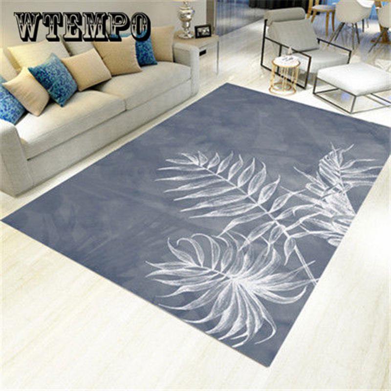 High Quality Art Maple Leaf Plant Printing Carpet For Living Room Bedroom Anti-slip Floor Mat