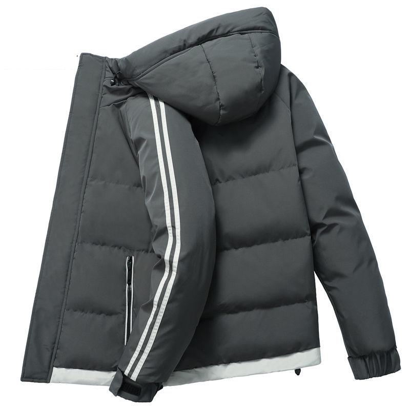 Cotton Men's Winter Jacket Korean Style Trend Thickening Tooling Youth Hooded Cotton Jacket