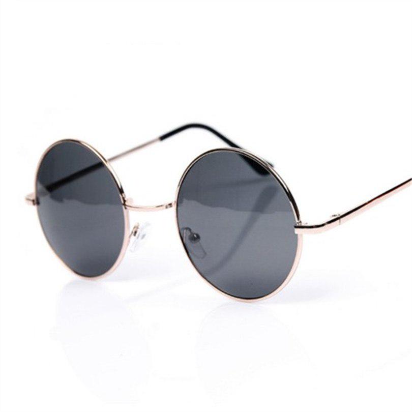 Mirrored Retro Round Sunglasses Men Women Brand Designer Female Male Sun Glasses Men's Women's Vinta