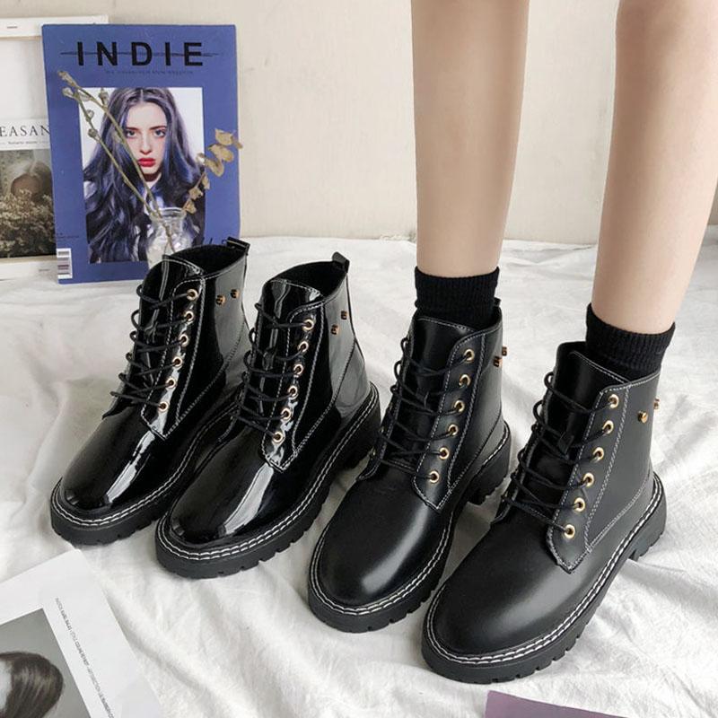 Spring and Summer British Style Martin Boots Female Students Korean Version of All-match Female Flat Short Boots Bare Boots Single Boots