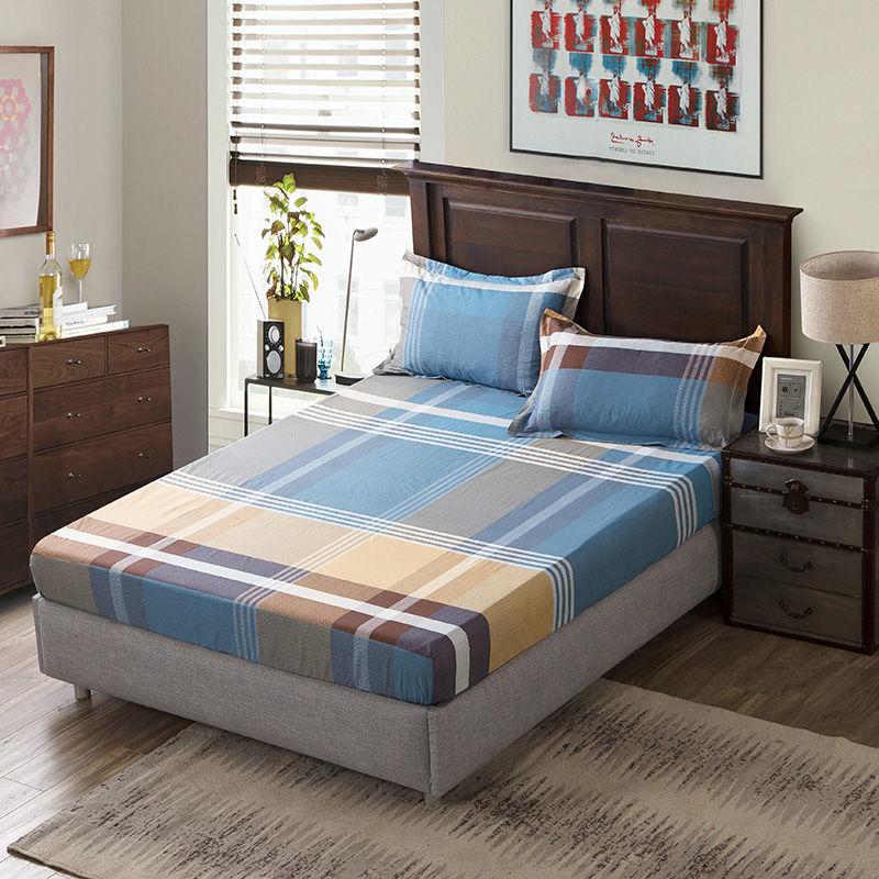 Non-slip Thick Protective Cover Mattress Cover Three-piece Cotton Skin-friendly Bedspread Bed Sheet Pillowcase