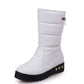 Leather Snow Boots Women's Shoes Winter Plus Velvet Thick Cotton Shoes Women's Winter Non-slip and Warm Boots Waterproof