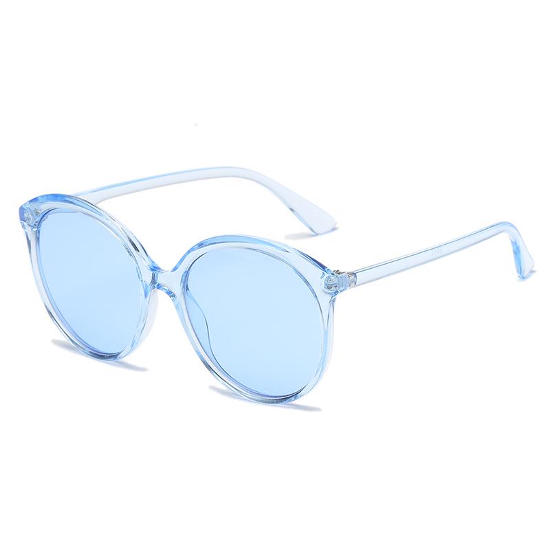 WTEMPO Sunglasses female big box pink sunglasses female big face sun glasses round sunglasses