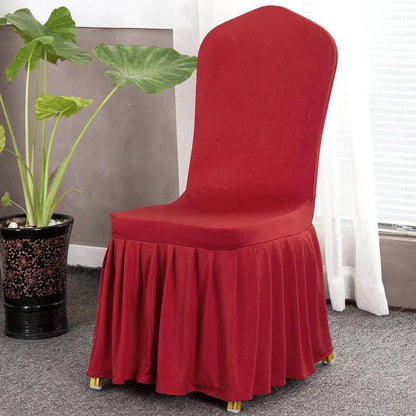 Universal All-inclusive Chair Cover Household One-piece Chair Cover Solid Color Skirt Elastic Chair Cover Hotel Generalv