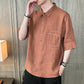 Men's Summer Shirt Trend Handsome Five-point Sleeve Men's Thin Top Summer Tide