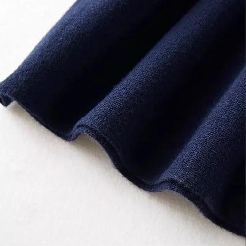 Fake Two-piece Spliced Knitted Warm Dress Female Autumn A-line Version Waist High-end Slim Temperament Long Skirt