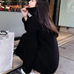 Fall/winter Turtleneck Pullover Skirt Over-the-knee Slim White Bottoming Skirt