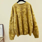 Loose Knitted Jacquard Sweater Autumn and Winter Round Neck Pullover Long Sleeved Sweater