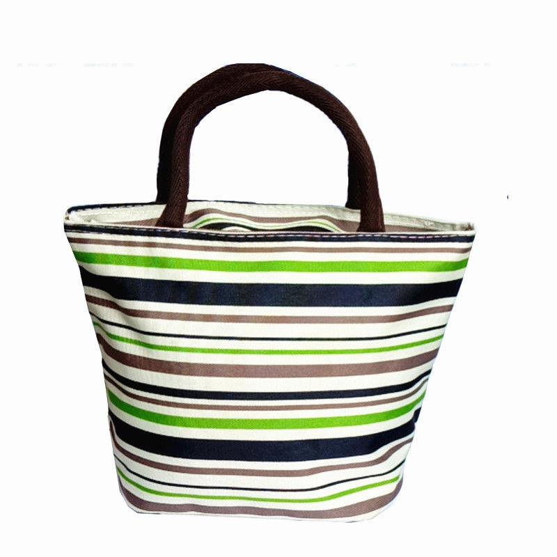 Portable Women's Bag Oxford Canvas Mommy Lunch Bag Flower Cloth Bag Hand Carry Lunch Box Bag Mother Cloth Bag Thick and Waterproof