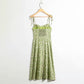 Floral Print Strap Slit Midi Dress In Green, Pink, Black Korean Fashion Women Daisy Summer Casual Sleeveless Vacation Holiday Retro Beach