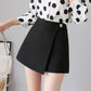 Pofulove Women High Waist Chiffon Wide Leg Shorts Skirt Students Casual Thin Suit Pants A-line Pants