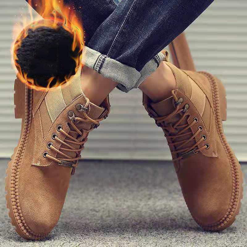 Martin Boots Men's Boots Male Winter Plus Velvet Shoes Men's Snow Boots Combat Boots Military Boots