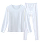 Women Winter Thermal Underwear O-neck Lingerie Female Autumn Tight Suit Thicken Windproof Lowneck Soft Lining Long Sleeve High Elasticity Slim