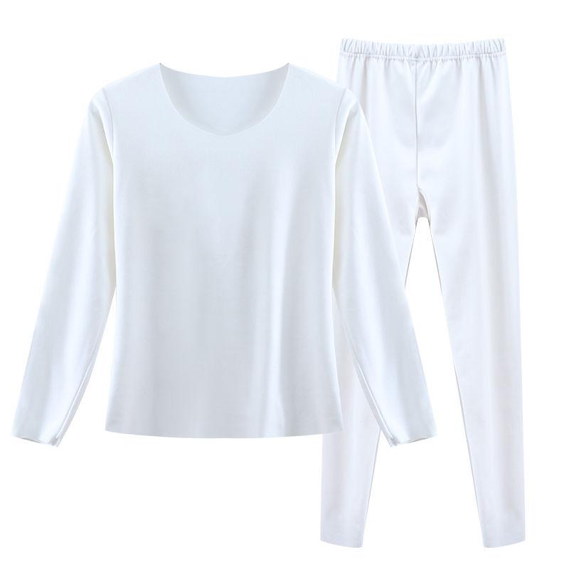 Women Winter Thermal Underwear O-neck Lingerie Female Autumn Tight Suit Thicken Windproof Lowneck Soft Lining Long Sleeve High Elasticity Slim