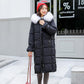 Winter Fluffy Fur Collar Hooded Padded Jacket Women's Mid-length Loose and Versatile Thickened Warmth and Thin Down Padded Jacket
