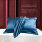 A Pair of Silk Pillowcases Skin-friendly Soft Solid Color Pillowcase 48*74cm Bedroom Double Pillowcase