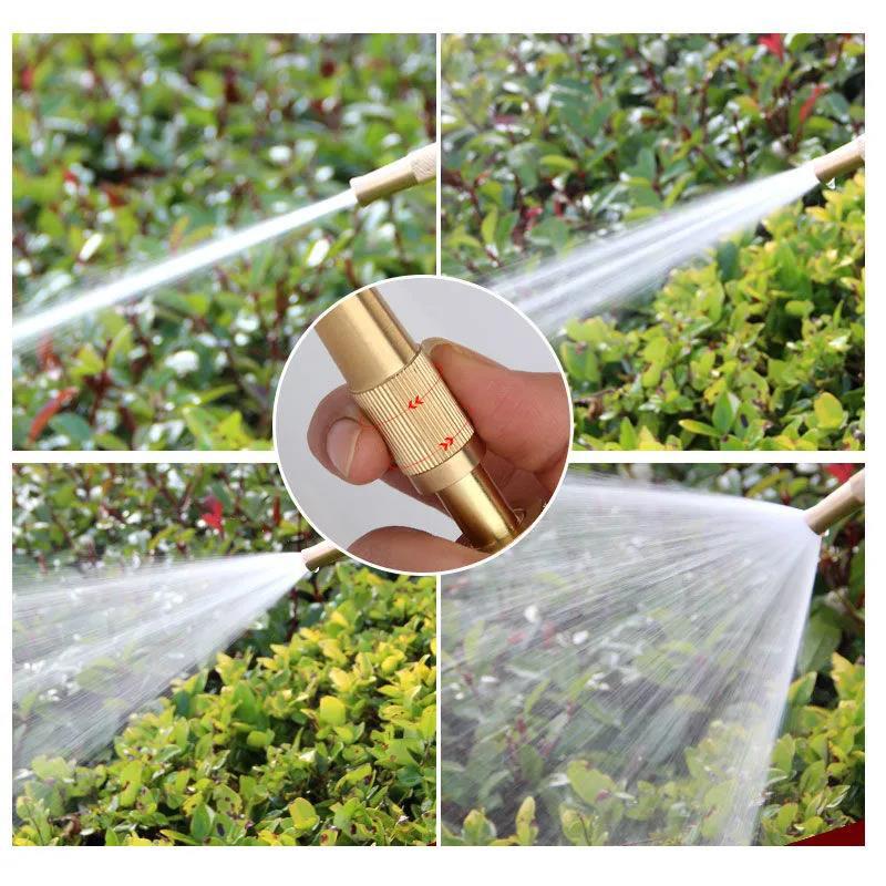 Brass High Pressure Water Gun Set 5/10/15/20m Adjustable Car Wash Gun Watering Garden Tools Cleaning Tools