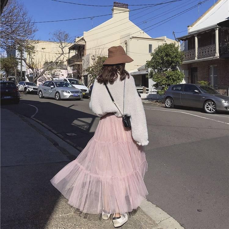 Pofulove Mohair Girly Ruffles Cuffs Turtleneck Warm Knitwear Skin-friendly Losse Pullover Sweater