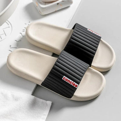 Men's Slippers Summer Indoor Home Non-slip Bathroom Flat Slippers Deodorant Soft Sole Outdoor Couples Slippers