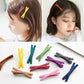 Candy-colored Frosted Hairpin Simple and Cute Cross-side Clip Girl Word Clip Bangs Clip Children's Hairpin Hair Accessories