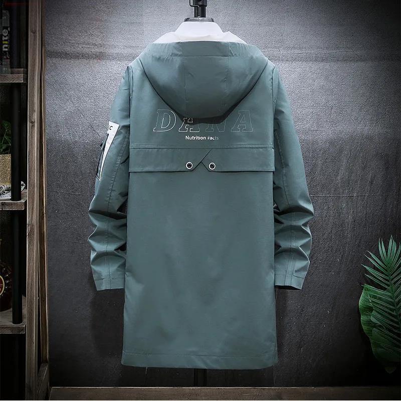 Men Large Size Jacket Hooded Workwear Casual Loose Coat Soft and Comfortable Windbreaker Long Spring & Fall Style