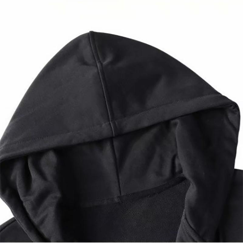Mens Autumn and Winter Sweater Plus Velvet Casual Zipper Hoodie All-match Sports Youth Jacket