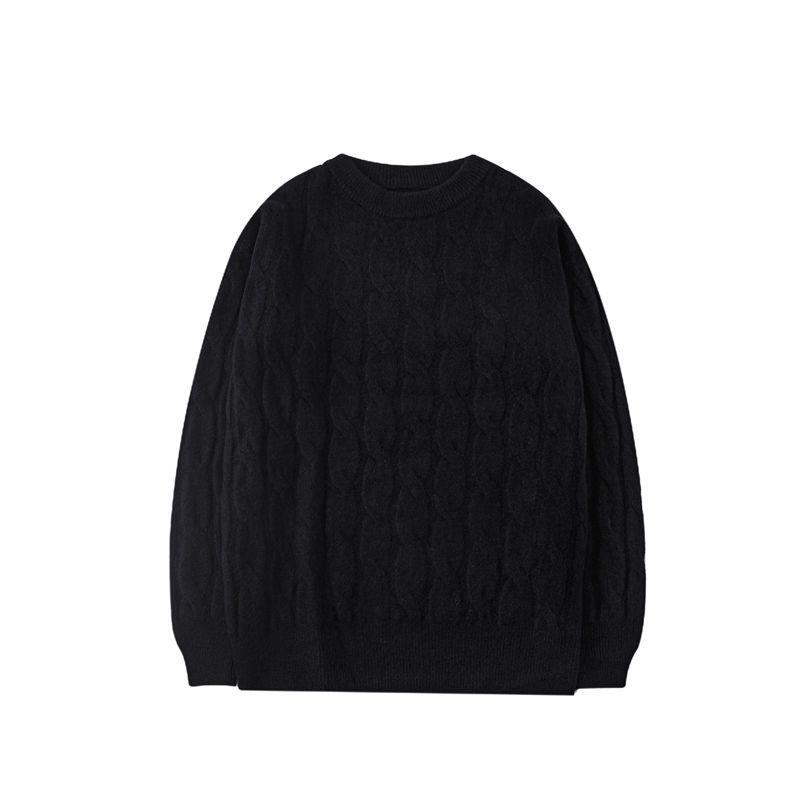 Sweater Men's Winter Warm and Comfortable Loose Couple Clothes Autumn and Winter Knit Sweater Handsome Long-sleeved Sweater
