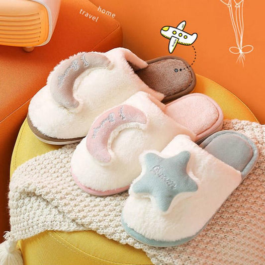 Men and Women's Cotton Slippers  Autumn and Winter Couples Indoor Non-slip Thick Bottom Warm Slippers