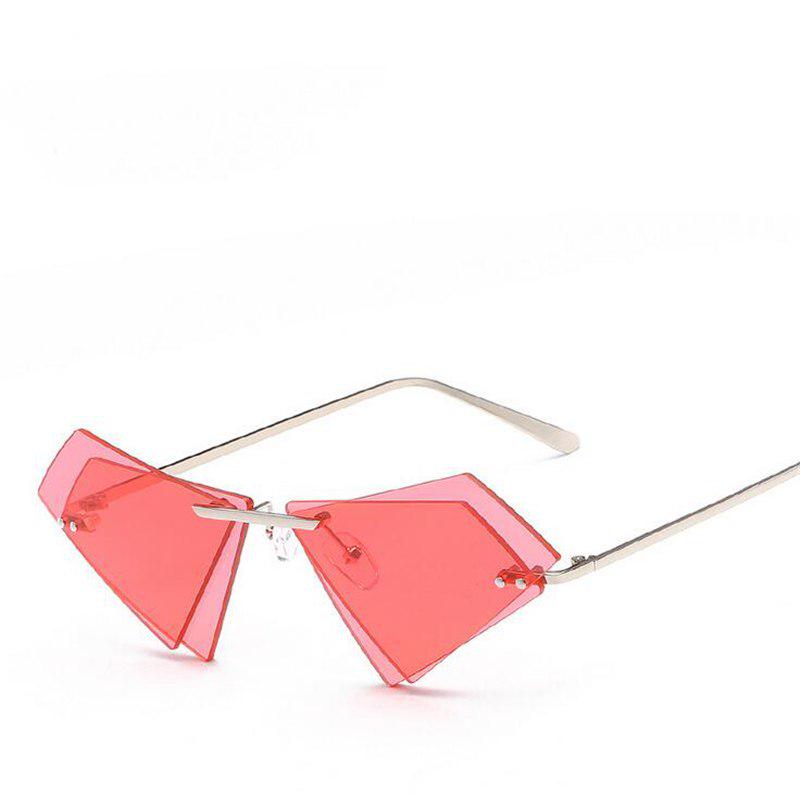 WTEMPO   New Double-layer Triangular Ocean Sunglasses Women Brand Designer Simple Vintage Sunglass