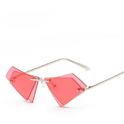WTEMPO   New Double-layer Triangular Ocean Sunglasses Women Brand Designer Simple Vintage Sunglass