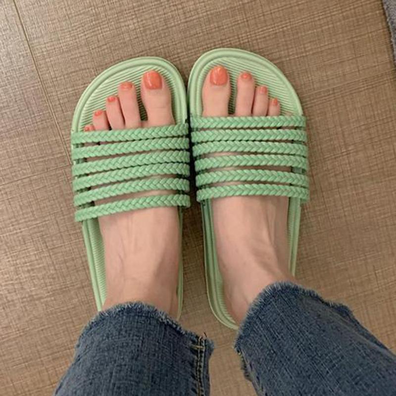 Waterproof Non-slip Bow Beach Slippers Female Summer Fairy Style Sandals and Slippers Fashion Outer Wear