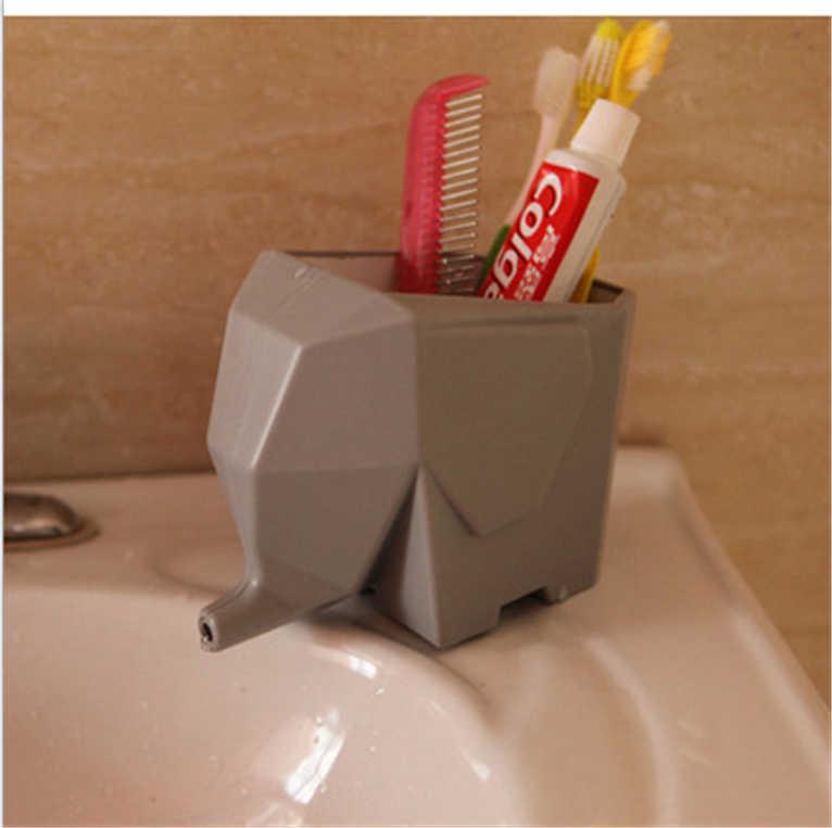 Creative Elephant Shape Kitchen Plastic Chopsticks Box Tube Tableware Storage Box Flower Pot
