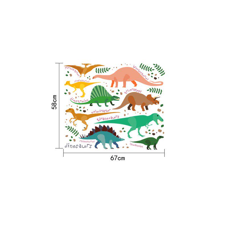 [Wall sticker ]Original Jungle Dinosaur Wall Stickers For Kids Rooms Baby Room Decor Kitchen Bathroo