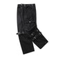 Black Baggy Cargo Pants Tripp Pants - Grunge Goth High Waist Denim Jeans - Wide Leg Punk Mall Goth Trousers