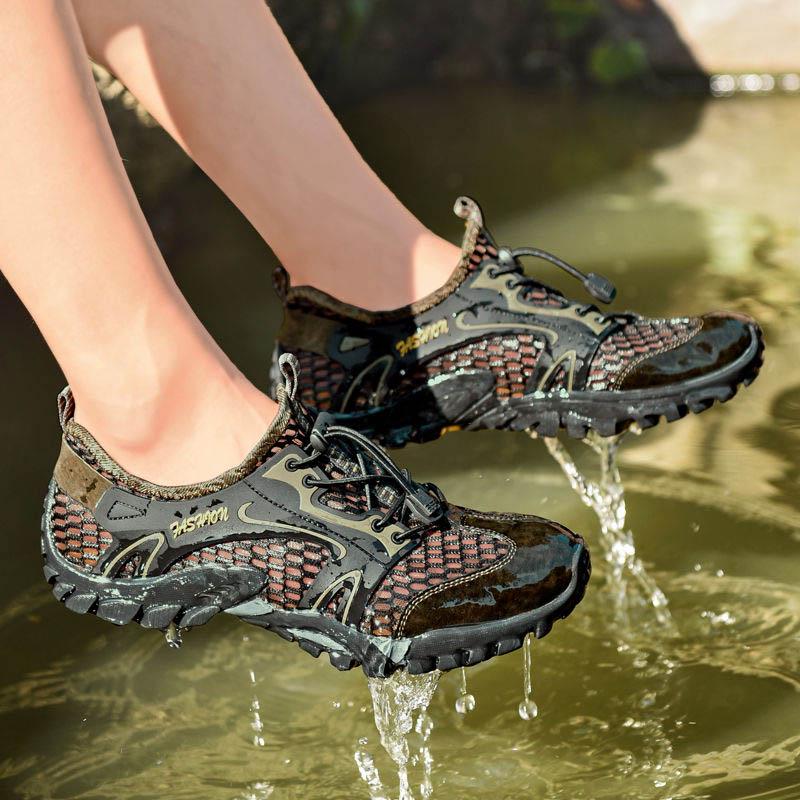 Plus Size 38-46 Summer Men Sneakers Hiking Shoes Lightweight Breathable Basketball Running Shoes Deodorant Mesh Casual Shoes