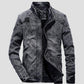 Denim Jacket Men's Korean Style Slim Casual Jacket Men's Autumn and Winter Plus Velvet Thickening Retro Washed Men's Clothing