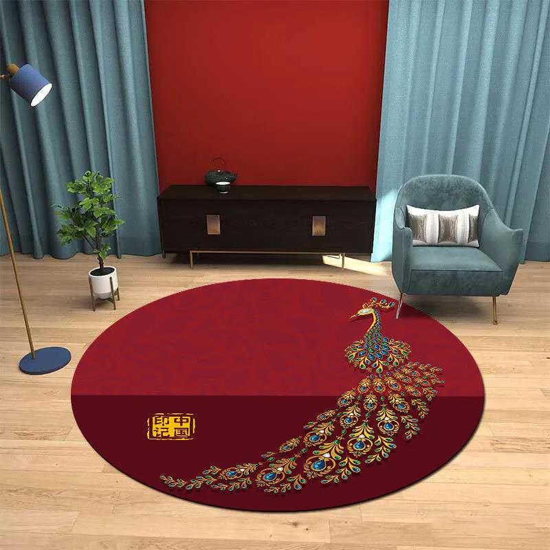 Chinese-style Round Carpet Living Room Study Light Luxury Nationality Style Tide Room Carpet Bedroom Bedside Mat
