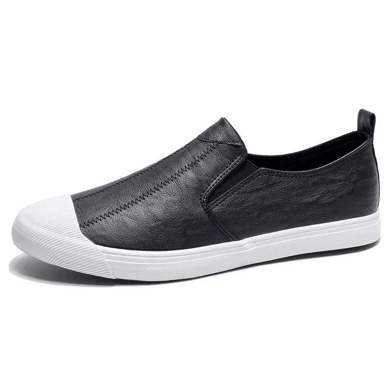 Men's Breathable Casual Shoes Summer Solid Color Flat Casual Shoes