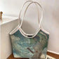 Painting Canvas Bags Casual Large Daily Women Shoulder Tote Handbag Simple Hobo Bags Funny Comics