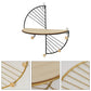 Nordic Iron Art Storage Living Room Display Stand Wall-mounted Decorative Rack Metal Rack with Light Strip