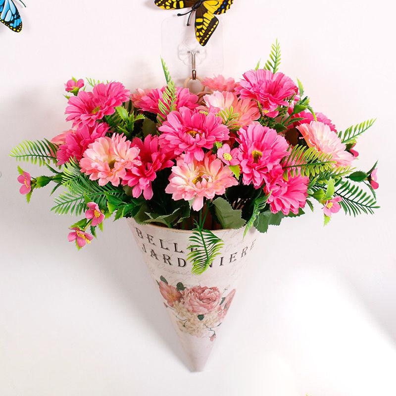 Hanging  Artificial Flower Floral Decoration Rose Flower Simulation Flower Wall Hanging Wall Hanging  Living Room Flower Basket Pastoral