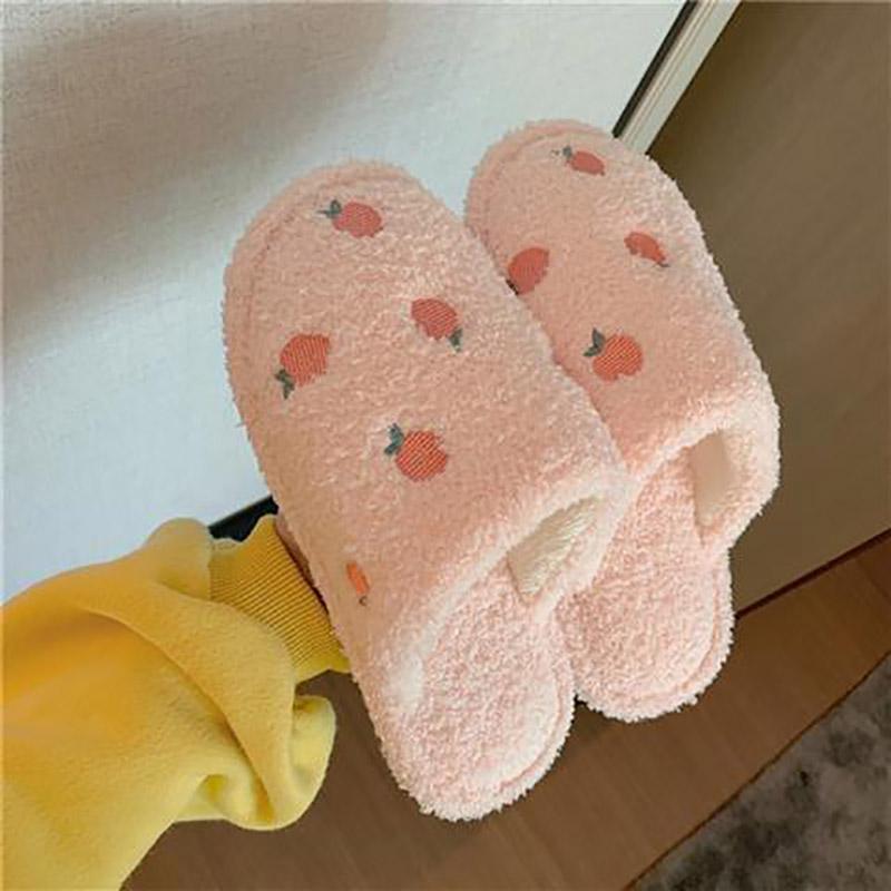 Ladies Pure Cotton Slippers Indoor Non-slip Slippers Soft Bottom Household Casual Slippers Keep Warm in Autumn and Winter