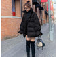 Winter Padded Jacket Women Korean Style Mid-length Fashion Loose Waist Bread Jacket Thick Warm Cotton Jacket Tide