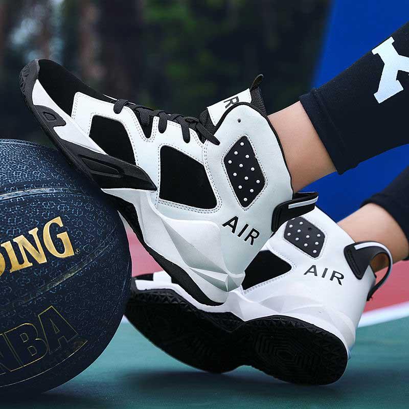 38-44 Men Mesh Sneakers Wear-resistant Basketball Shoes Deodorant Comfortable High-top Running Shoes