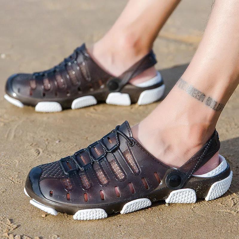 Men Sandals EVA Breathable Beach Shoes for Men Light Solid Summer Male Sandals Size 40-45 Casual Men Slippers