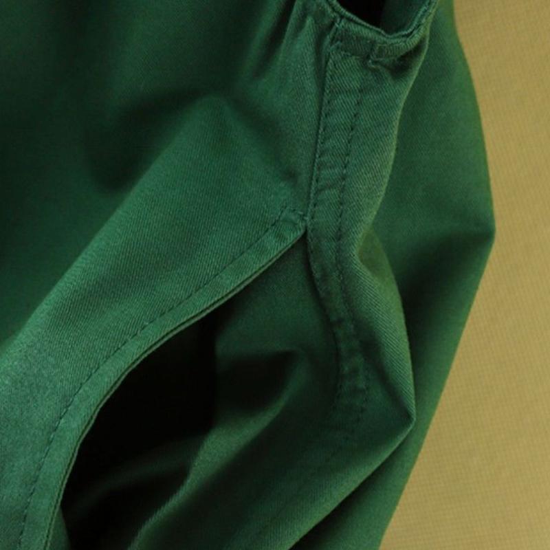 Salt-tie Bib Pants Women Summer Thin Loose Green Wide-leg Pants Workwear Jumpsuit Straight Pants