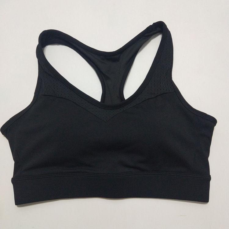 Ladies Sports Bra Zipper Shockproof Breathable Fitness Vest Running Yoga Top